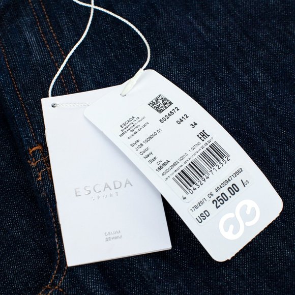 SOLD Escada Flared "Kate" Blue Jeans Sport Size 34 - Picture 8 of 8